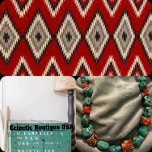 Gorgeous natural turquoise and coral chunky necklace